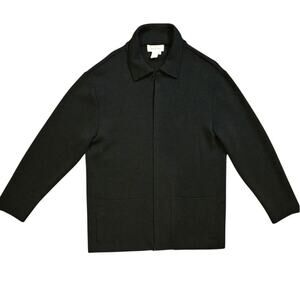 Ermenegildo Zegna Cardigan Sweater 100% Lana Wool, Full Zip, Pockets, Sz M 50